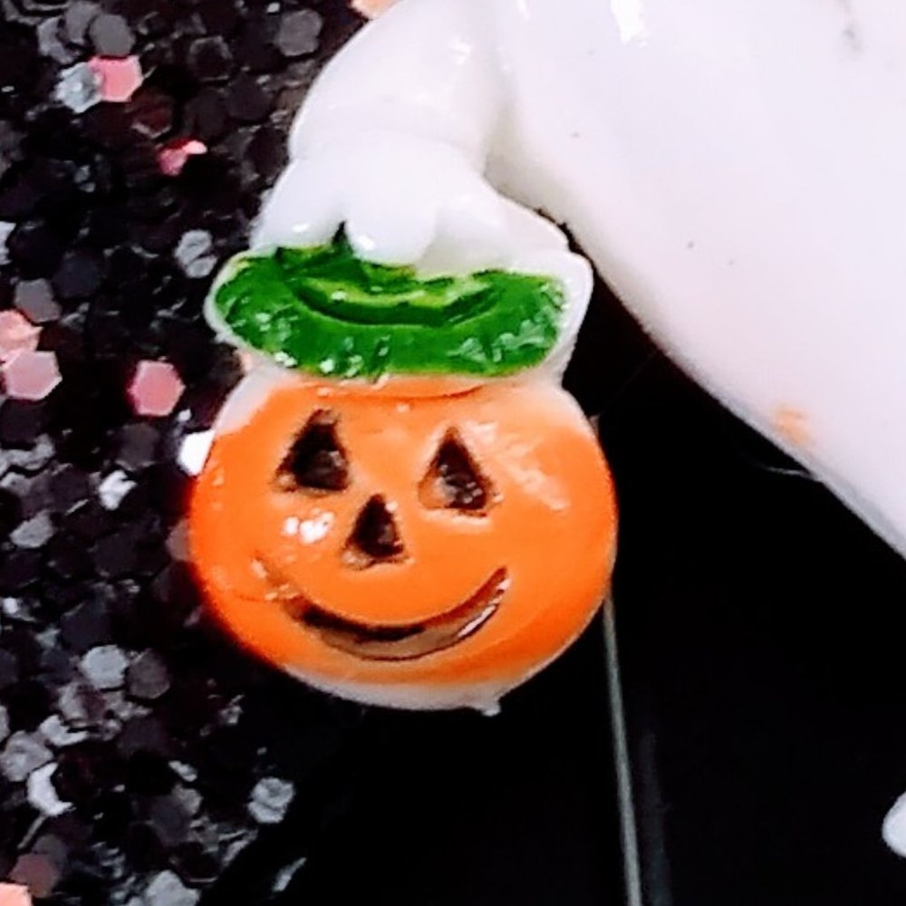 Halloween Glitter Hair Bows Ghost - Picture 4 of 5